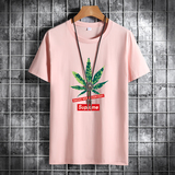 夏季男士短袖t恤潮流潮牌纯棉衣服2021新款DT4292-SUP绿叶-P15，男装T恤，星座1410（原1902A）