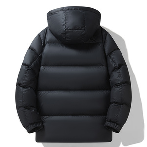 冬季羽绒服男士宽松情侣连帽加厚二开版抗寒上衣外套 YR907-2P200图片