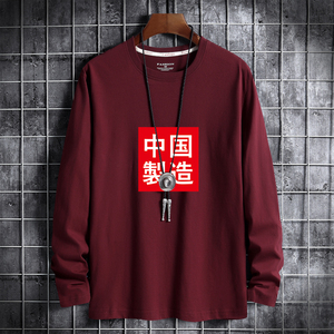 20春新款韩版潮男士纯棉圆领长袖T恤男式大码CT6054-中国制造-P18图片