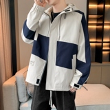春秋连帽冲锋衣外套男拼色潮户外休闲防水女登山情侣夹克JK173P80，男装夹克，星座1410（原1902A）