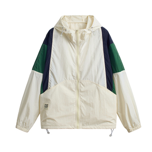 撞色情侣连帽防晒衣外套夏季轻薄款皮肤衣男女户外防晒服 F558P65图片