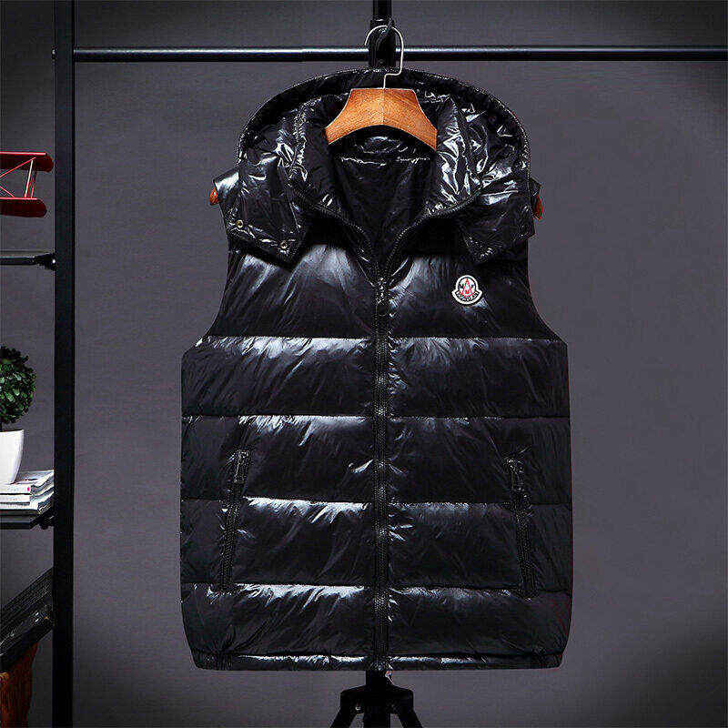 2021主推 大货连帽可拆冬季薄款白鸭绒羽绒服马甲 MJ01#P65图片