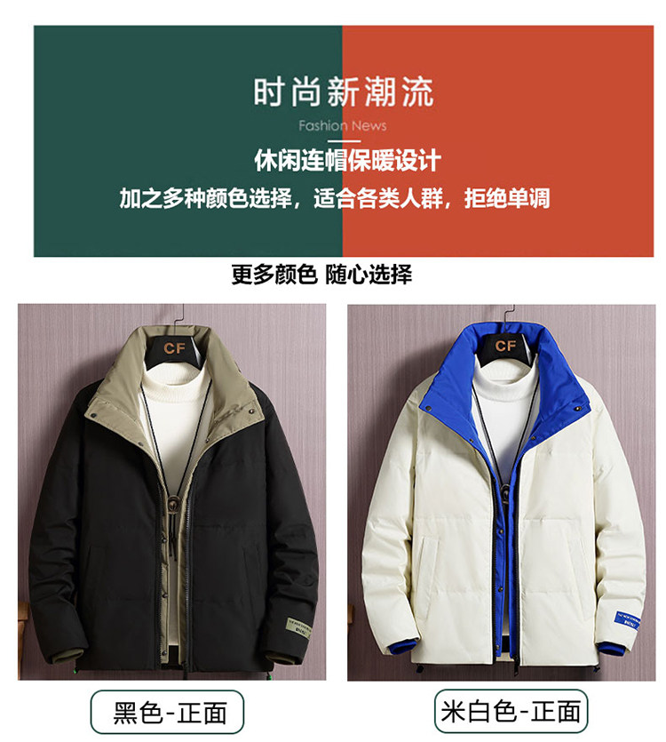 2022青少年假两件立领男士主推款羽绒服户外防寒服YR2118P95,男装羽绒服,星座1410（原1902A）