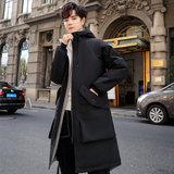 2024冬季新羽绒服男士中长款韩版加厚青年毛领连帽外套YR1589P170，男装羽绒服，星座1902A（原星座1216）