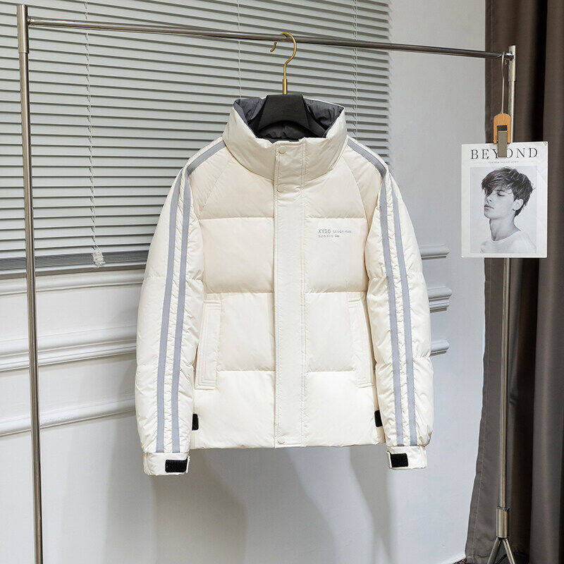 226男士短款立领韩版宽松面包服9818加厚白鸭绒羽绒服男YR9818P60，男装羽绒服，星座1410（原1902A）