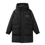 冬季中长款羽绒服男女情侣款厚连帽抗寒上衣#90%白鸭绒YR5819P220，男装羽绒服，星座1410（原1902A）