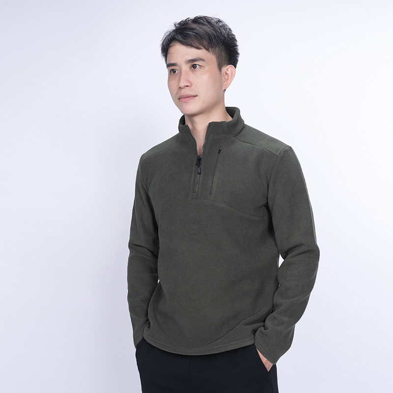 秋冬万粒绒复合卫衣运动长袖t恤男训练服健身跑步速干衣WY8843P60图片
