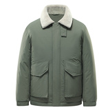 冬羽绒服男短款羊羔绒翻领外套男士白鸭绒保暖防寒上衣YR1308P110，男装羽绒服，星座1410（原1902A）