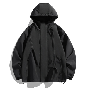 春秋户外运动冲锋衣薄男女情侣防水防风登山服工装夹克 JK8008P40图片