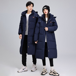 棉服男女秋冬新款过膝棉衣女中长款情侣加厚冬季外套男MY6036P100图片