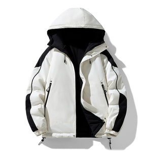 男装加厚冬棉衣男情侣棉服纯色连帽棉衣外套两面穿棉袄MY9568P100图片