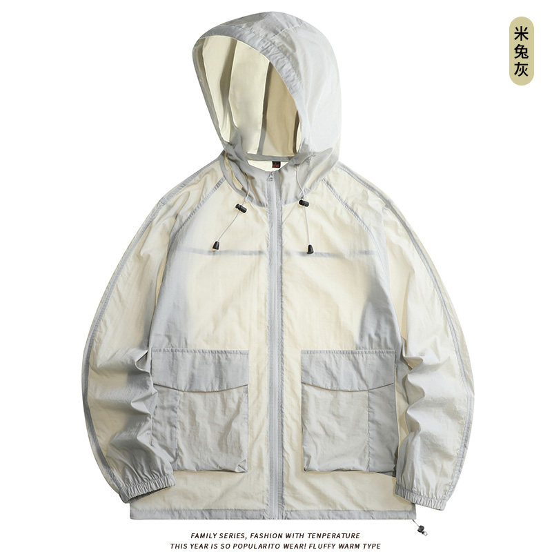 情侣款男女户外港风夏季冰感速干防晒服男皮肤衣钓鱼服 F1719P40图片