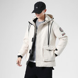2021同款羽绒服男短款加厚日系工装白鸭绒外套羽绒服YR9870P130，男装羽绒服，星座1410（原1902A）