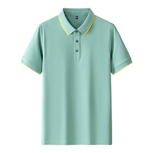 男POLO衫春夏季纯色简约公版商务短袖棉质上衣T恤衫二开PL3398P40图片