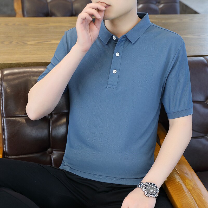 男士POLO衫春夏季职业装公版上衣商务短袖T恤衫薄款二开PL3386P25,男装Polo衫,星座1410（原1902A）