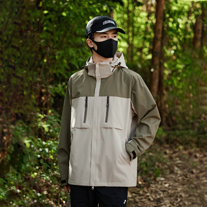 男女户外运动冲锋衣春秋季薄情侣款防水防风登山服夹克 CF2388P58图片