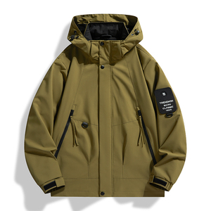 M-8XL春秋户外冲锋衣男女登山服情侣大码风衣夹克男 JK9909-1P75图片