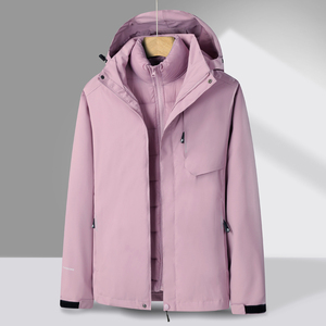 秋冬男女夹克户外三合一情侣款冲锋衣拆卸两件套登山服CF9107P120图片