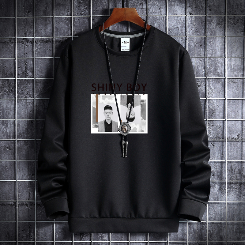 Men's qiuweiyi men's round neck Korean hip hop sports coat port style top fashion sunshine boy