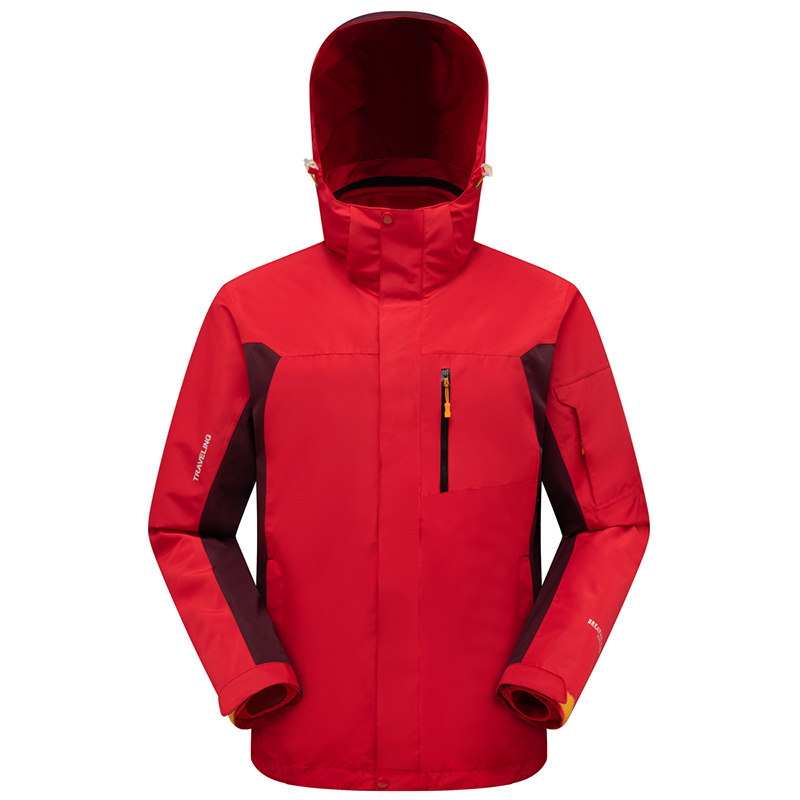户外男女款冲锋衣三合一两件套户外夹克防水情侣登山服CF8001P95图片
