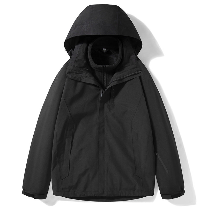 户外秋冬男女冲锋衣三合一可拆卸两件套热封厚登山服CF23918P165,男装夹克,星座1410（原1902A）