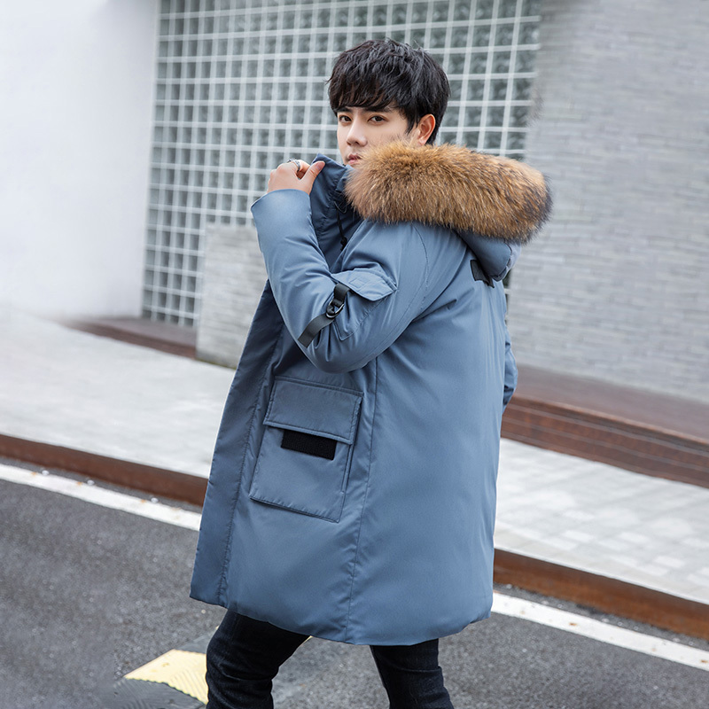 2021新款男士中长款羽绒服冬装外套男加厚户外防寒服羽绒服，男装羽绒服，星座1902A（原星座1216）