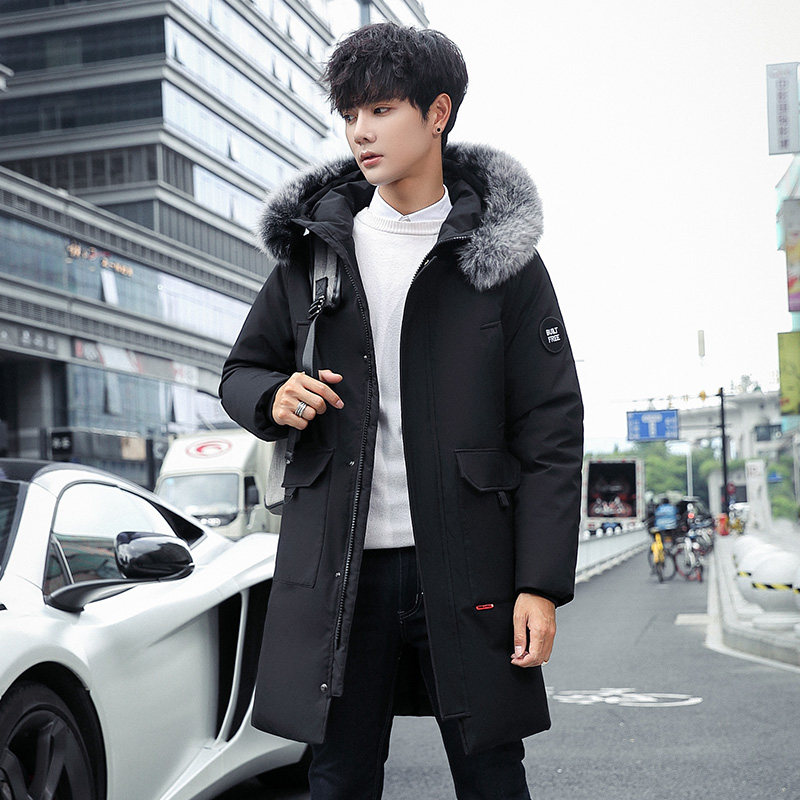 新款中长款羽绒服冬装外套男加厚白鸭绒ins羽绒服户外YR809-P140,男装羽绒服,星座1410（原1902A）