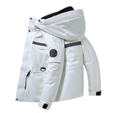 羽绒服男士2024年新款中长款连帽宽松情侣款工装外套YR9874P240，男装羽绒服，星座1902A（原星座1216）