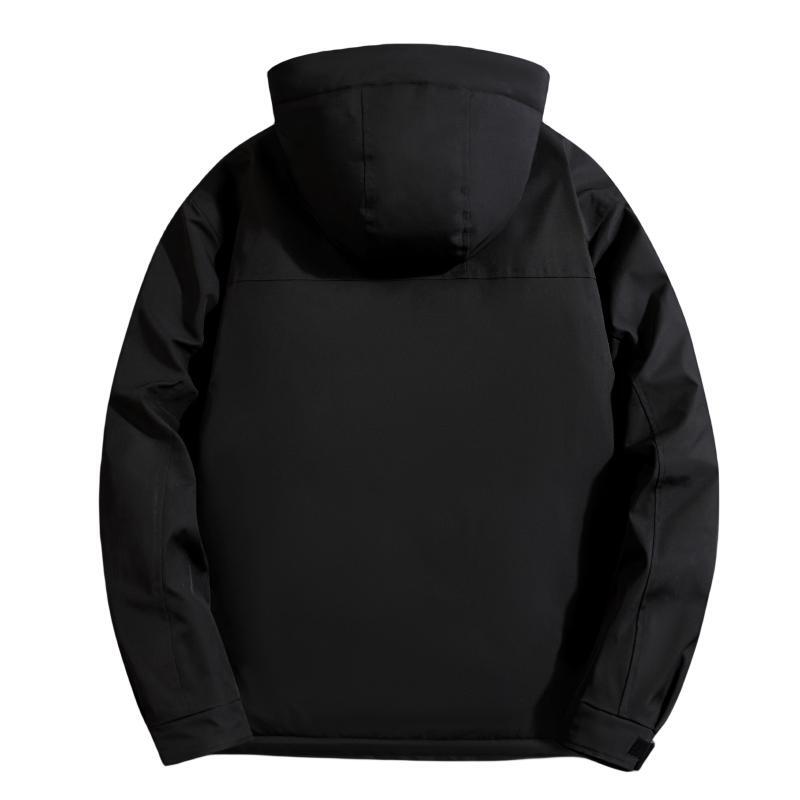 新款拼色连帽羽绒服男女户外防风防水保暖冲锋衣外套YR2582P120,男装夹克,星座1410（原1902A）