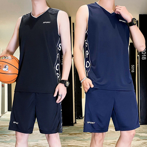 运动套装男夏季背心短裤篮球服速干衣无袖t恤透气薄款TZ2669P28