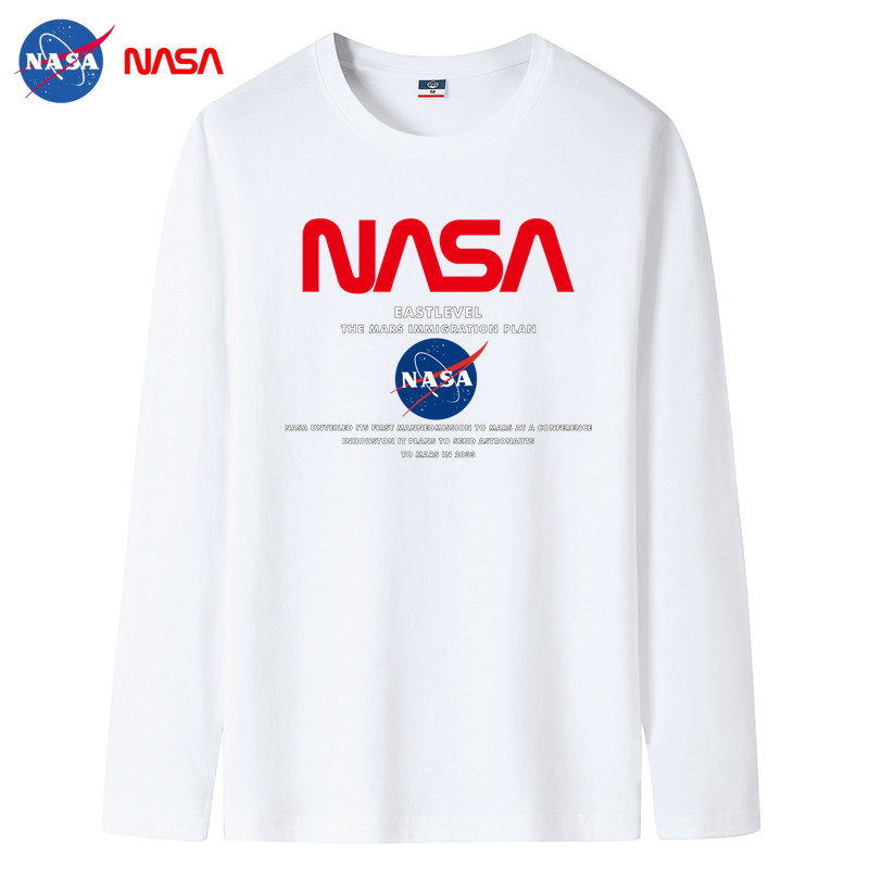 2022NASA新款韩版春秋男士纯棉圆领长袖T恤大码码号标CT6NS39-P18,男装T恤,星座1410（原1902A）