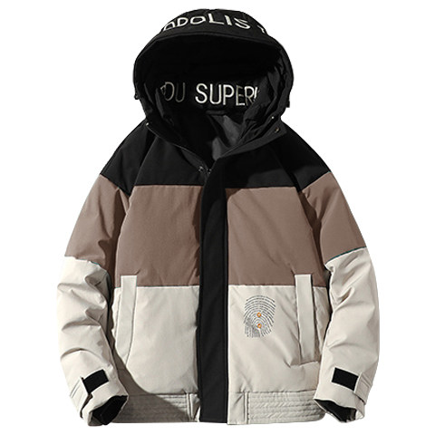 羽绒服男短款2021冬季新款加厚拼接外套宽松冬装YR612-P110,男装羽绒服,星座1410（原1902A）