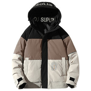 羽绒服男短款2021冬季新款加厚拼接外套宽松冬装 YR612-P110图片