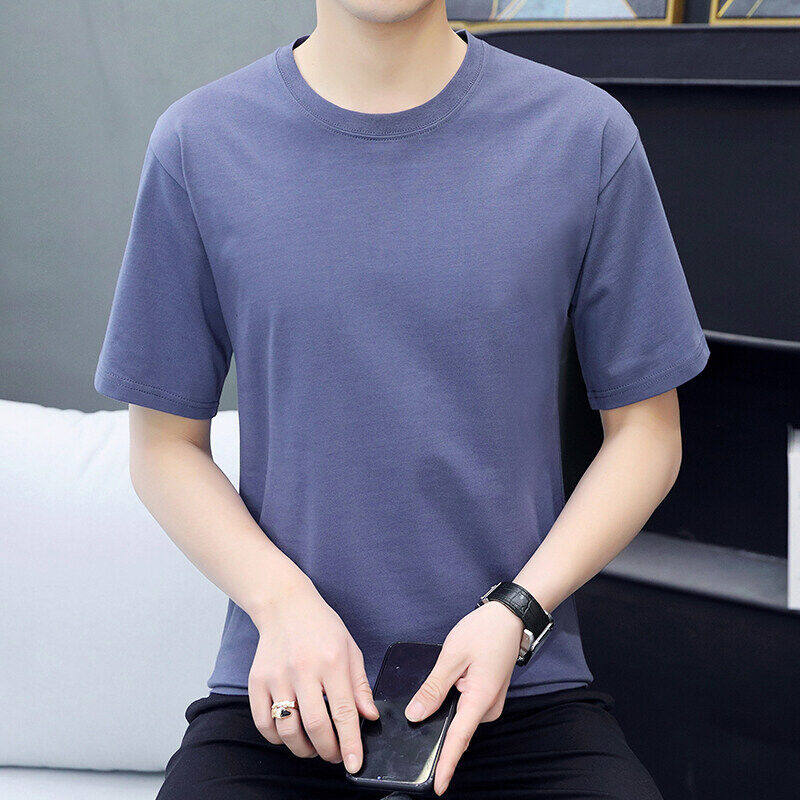 男纯棉短袖T恤男夏季落肩纯棉T恤14色加大码M-6XLDT2001P14,男装T恤,星座1410（原1902A）