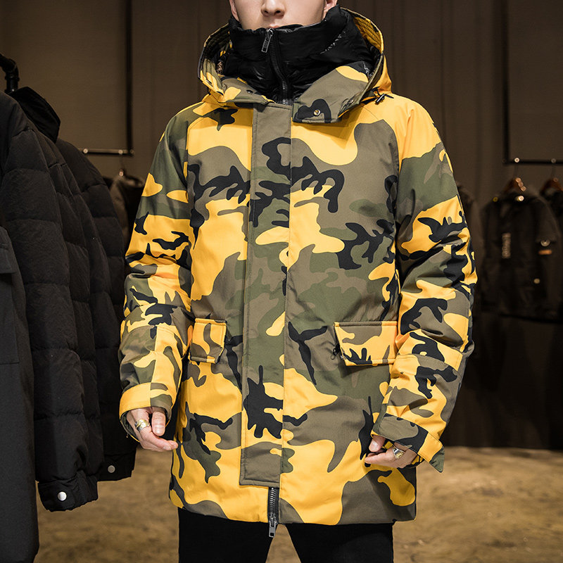 迷彩羽绒服男女外套2021新款短款情侣加厚白鸭绒冬装YR8211-P200,男装羽绒服,星座1410（原1902A）