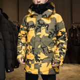 迷彩羽绒服男女外套2021新款短款情侣加厚白鸭绒冬装YR8211-P200，男装羽绒服，星座1410（原1902A）