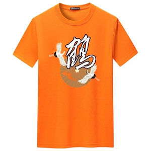 夏季男短袖t恤潮流宽松CVC60%棉衣服新款男装DT3277-伞鹤-P15图片
