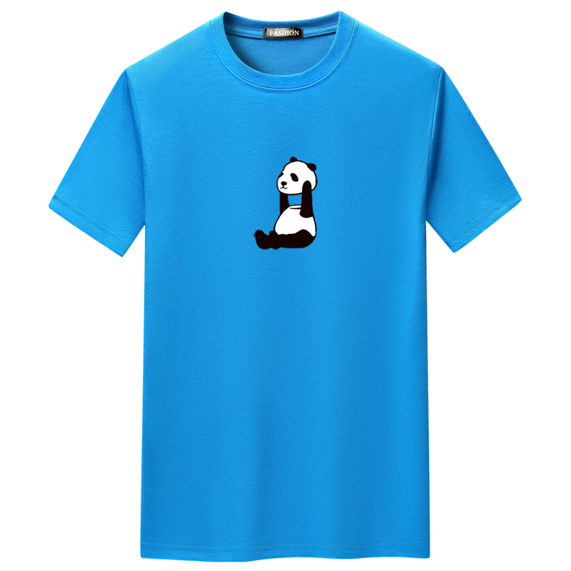 夏季男短袖t恤潮流宽松CVC60%棉衣服新款男装DT3729-举头熊猫-P15图片