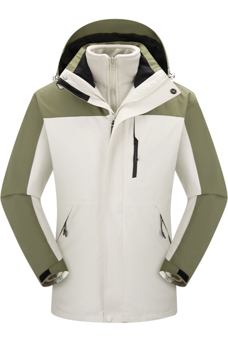 三合一冲锋衣秋冬户外三防连帽登山服宽松潮牌外套CF24855P150,男装夹克,星座1410（原1902A）
