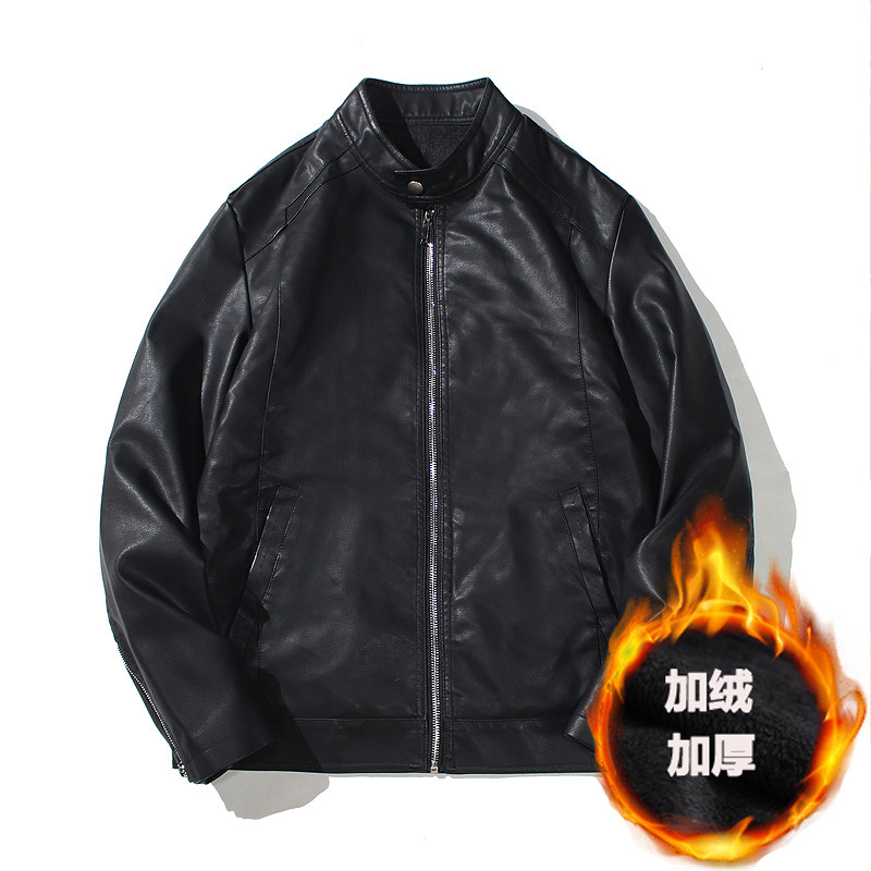 跨境外贸男士外套春秋款皮衣夹克男装PU皮机车服皮衣PY603加绒P75,男装夹克,星座1410（原1902A）