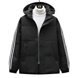 2208新冬季男士休闲青年外套羽绒服潮牌加厚保暖三条杠YR9805P90，男装羽绒服，星座1410（原1902A）