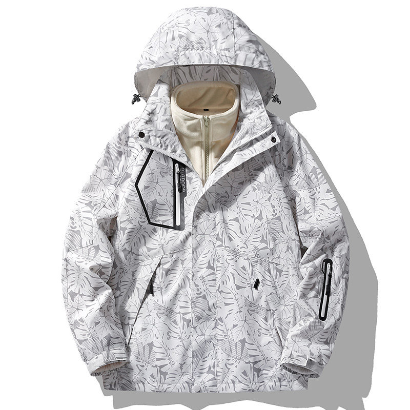 秋冬季冲锋衣男三合一可拆卸户外防风防水登山外套女CF1203S P105图片