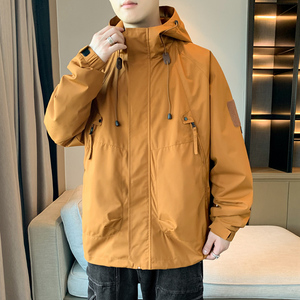 秋季工装冲锋衣女春秋户外登山防风雨情侣款上衣夹克外套 J90P35图片