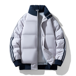 冬季三条杠加厚防风立领面包服加厚保暖棉衣外套男士 MY1188P70图片