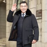 中年男士羽绒棉服中长款爸爸冬装外套棉衣中老年棉袄MY23-2P100，男装棉衣，星座1410（原1902A）