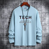 新款韩版男大码纯棉圆领长袖T恤男装码号标CT6910-TECH-P18，男装T恤，星座1410（原1902A）