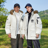 冬季情侣石墨烯羽绒服保暖防风上衣潮牌连帽宽松外套男YR9822P100，男装羽绒服，星座1410（原1902A）