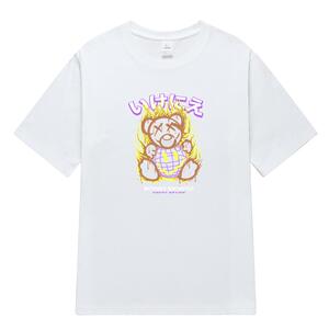 夏季新款NASN彩色熊男T恤印花百搭港风简约短袖落肩男潮DTNS36P20图片