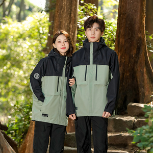 秋冬男女款夹克户外三合一冲锋衣可拆卸两件套登山服 CF2327P120图片