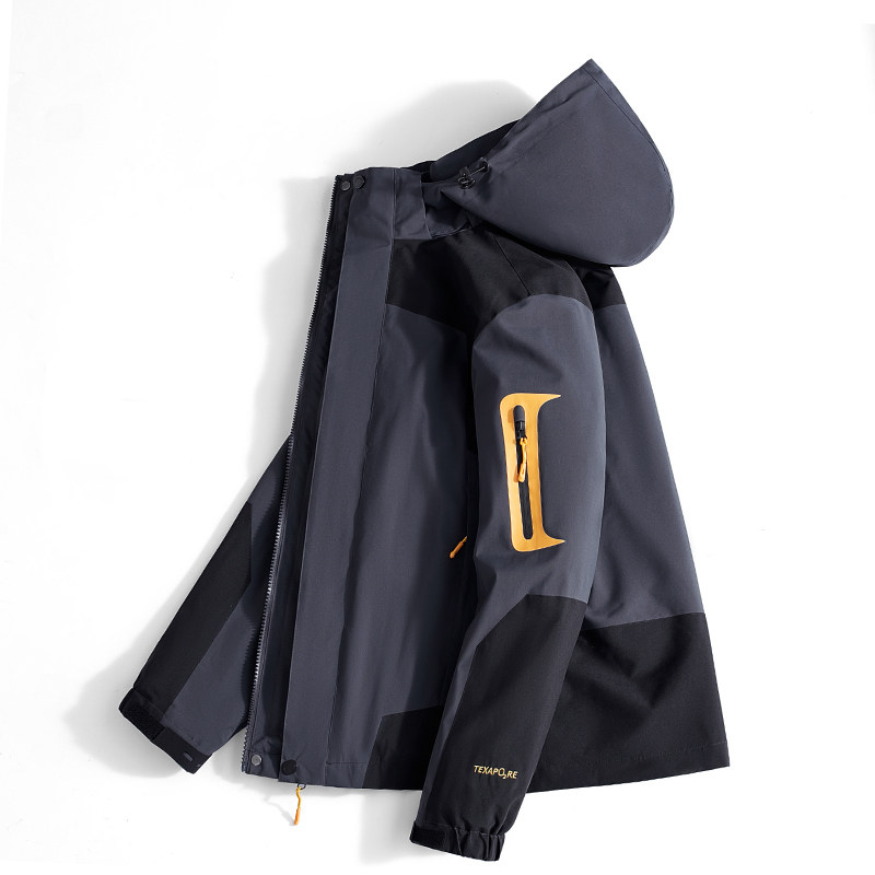 秋冬男女款夹克户外三合一冲锋衣可拆卸两件套登山服CF22170P95,男装夹克,星座1410（原1902A）